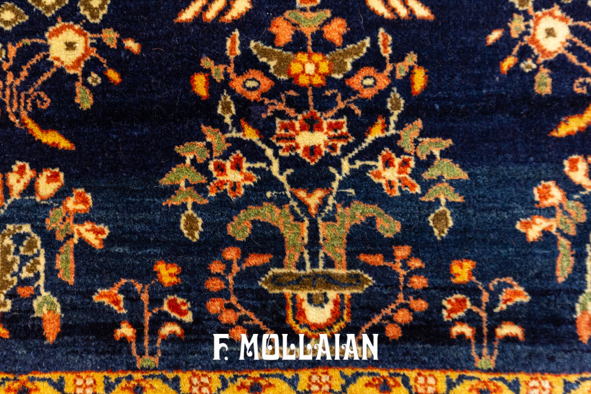 Antique Rug Sarouk Mohageran Deep Blue n°:488797